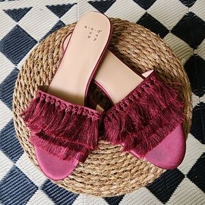 A New Day Burgundy Slide Sandals